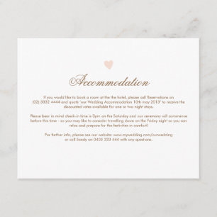 Big Heart Wedding Direction Card Informatiekaartje