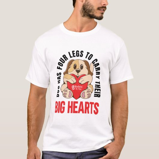 Big Hearted Dogs Mannen Wit T-shirt (Voorkant)