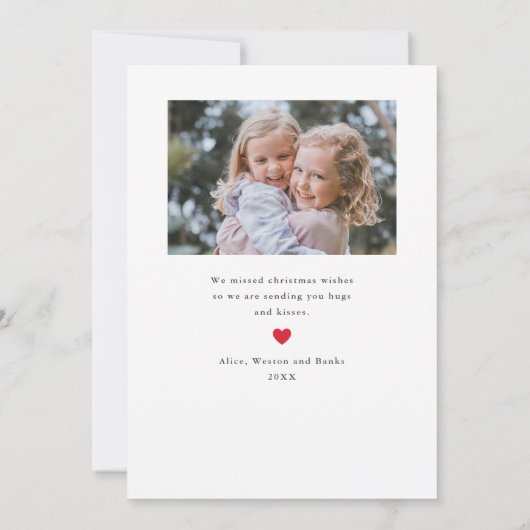 Big Hearts Foto Valentijns Feestdagenkaart (Achterkant)