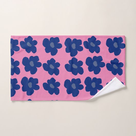 Big Hippie Blue Flowers Bad Handdoek (Handdoek)