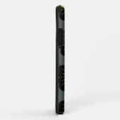 Big Hippie Flowers Black Hoesje-Mate iPhone Case (Achterkant/rechts)