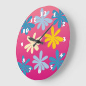 Big Hippie Flowers Grote Klok (Hoek)