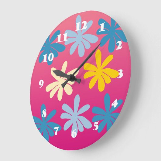 Big Hippie Flowers Grote Klok (Hoek)