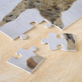 Big Horn Mountains, paarden die in de sneeuw lopen Legpuzzel (Zijkant)