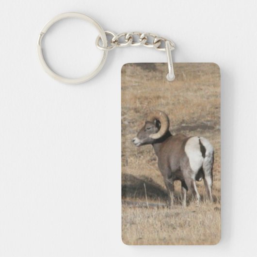 Big Horn Ram Acrylische Sleutelhanger (Voorkant)
