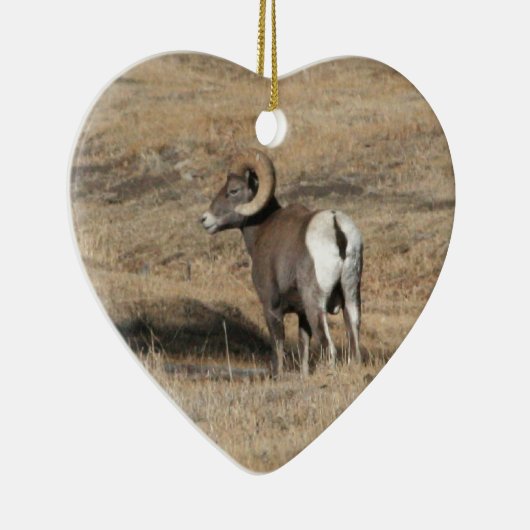 Big Horn Ram Keramisch Ornament (Rechts)