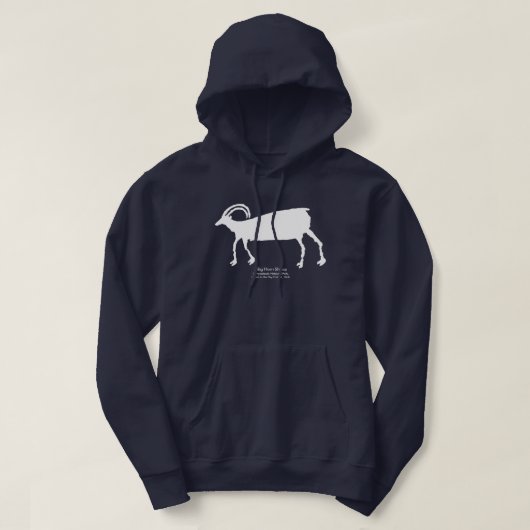 Big Horn Sheep Petroglyph Hoodie (Design voorkant)