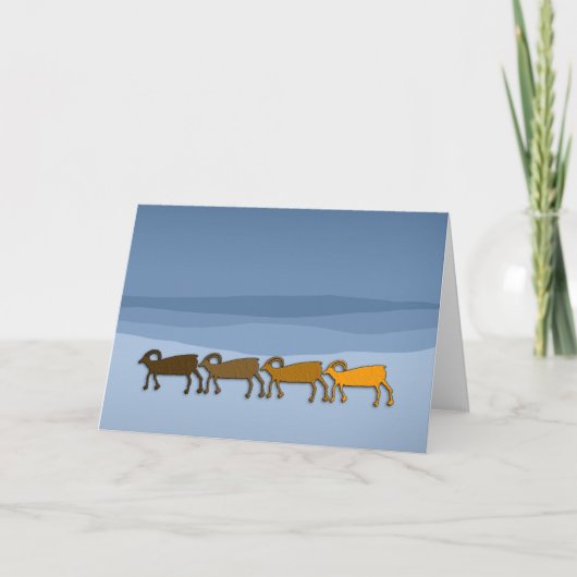 Big Horn Sheep Petroglyph Kaart (Voorkant)