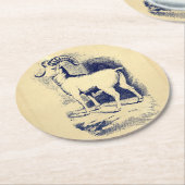  BIG HORN SHEEP RONDE KARTONNEN ONDERZETTER (Gebogen)