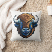 big horned bison kussen (Deken)