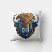big horned bison kussen (Achterkant)