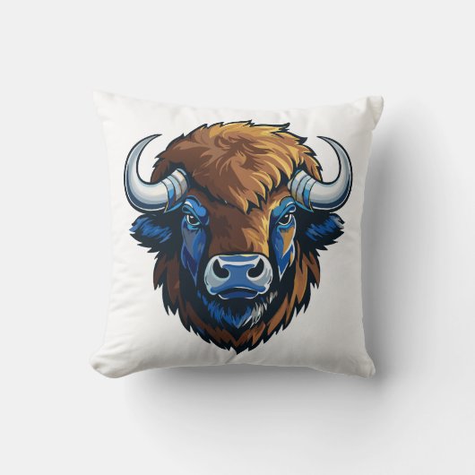 big horned bison kussen (Voorkant)