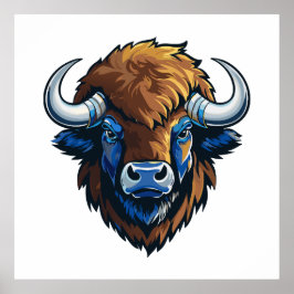 big horned bison poster