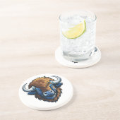 big horned bison zandsteen onderzetter (Zijkant)