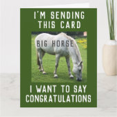 Big Horse Gefeliciteerd Kaart (Voorkant)
