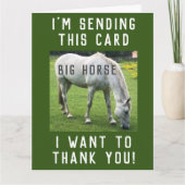 Big Horse, ik wil je creditcard bedanken Kaart (Voorkant)