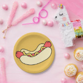 Big Hot-dog Borden Papieren Bordje (Feest)