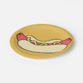 Big Hot-dog Borden Papieren Bordje (Gekanteld)