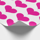 Big Hot-roze Heart Patroon Cadeaupapier (Hoek)