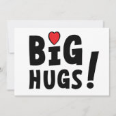 Big hug. Beterschapskaart of voor Valentijnsdag (Voorkant)