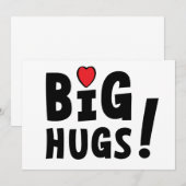 Big hug. Beterschapskaart of voor Valentijnsdag (Voorkant / Achterkant)