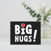 Big hug. Beterschapskaart of voor Valentijnsdag Feestdagenkaart (Staand voorkant)
