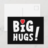 Big hug. Beterschapskaart of voor Valentijnsdag Feestdagenkaart (Voorkant / Achterkant)