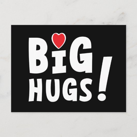 Big hug. Beterschapskaart of voor Valentijnsdag Feestdagenkaart (Voorkant)