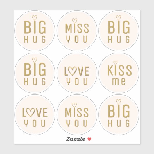 Big Hug en Miss You and Kiss Me Labels (Vel)