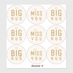 Big Hug en Miss You Labels voor verpakking