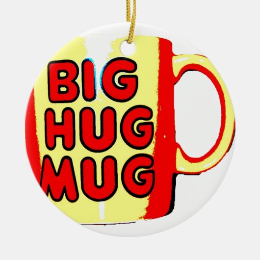 Big Hug Mok Keramisch Ornament (Voorkant)