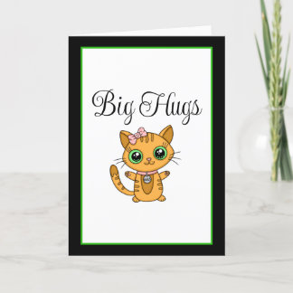Big Hugs | Oranje kat | Friendship Kaart
