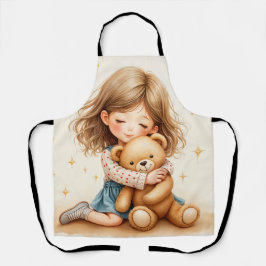 Big Hugs - Schattige meisje knuffelen Teddy Bear Schort