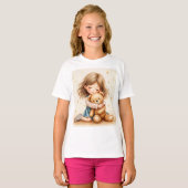 Big Hugs - Schattige meisje knuffelen Teddy Bear T-shirt (Voorkant volledig)
