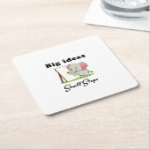 "Big Ideas, Small Steps" elephant animal dreams Kartonnen Onderzetters (Schuin)