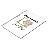 "Big Ideas, Small Steps" elephant animal dreams Notitieboek (Linkerzijde)