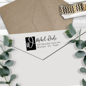 Big Initiaal Script Return-adres Zelfinktende Stempel