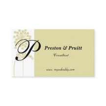 Big Initialen Sage Wildflower Floral Monogramed