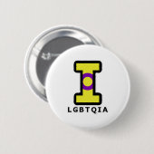 Big Intersex I in LGBTQIA Ronde Button 5,7 Cm (Voorkant /achterkant)