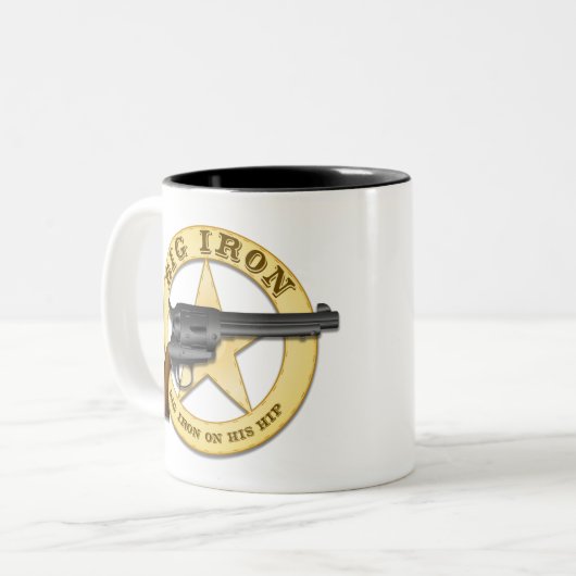 Big Iron Tweekleurige Koffiemok (Voorkant links)