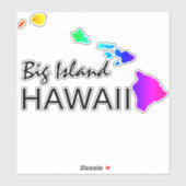 BIG ISLAND - HAWAÏ ISLANDS NEON REGENBOOG STICKER (Vel)