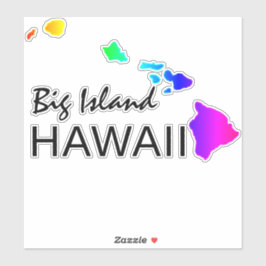 BIG ISLAND - HAWAÏ ISLANDS NEON REGENBOOG STICKER