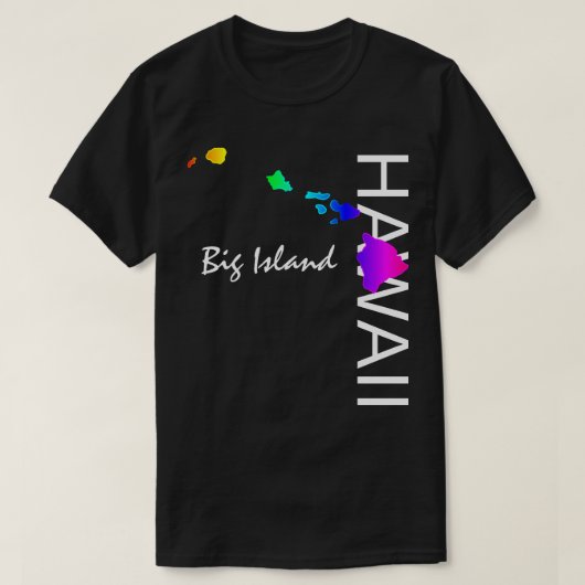 BIG ISLAND - HAWAÏ ISLANDS NEON REGENBOOG T-SHIRT (Design voorkant)
