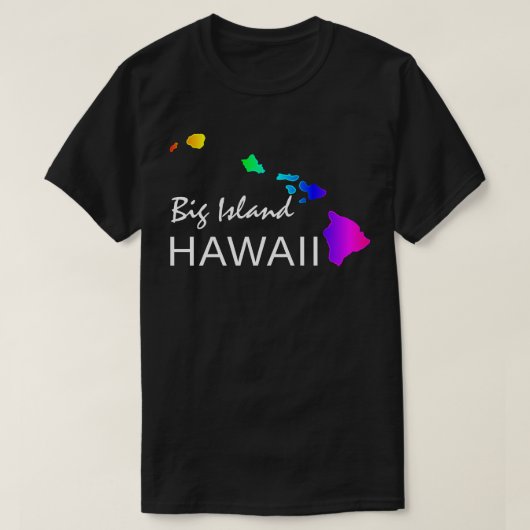 BIG ISLAND - HAWAÏ ISLANDS NEON REGENBOOG T-SHIRT (Design voorkant)