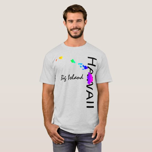 BIG ISLAND - HAWAÏ ISLANDS NEON REGENBOOG T-SHIRT (Voorkant volledig)