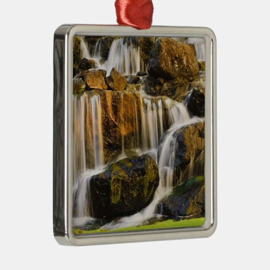 Big Island, Hawaii. Cascading stream, Big Island Metalen Ornament (Rechts)