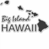 BIG ISLAND - HAWAII EILANDEN STICKER (Voorkant)