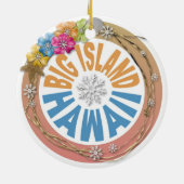 Big Island Hawaii-feestdag hibiscus ornament (Achterkant)