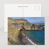 Big Island Hawaii Papakolea Groen Zandstrand Briefkaart (Voorkant / Achterkant)