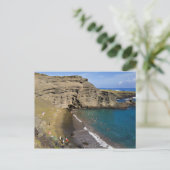 Big Island Hawaii Papakolea Groen Zandstrand Briefkaart (Staand voorkant)